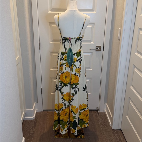 FARM Rio Garden Floral Maxi Dress in Yellow and White Size S - Picture 4 of 9